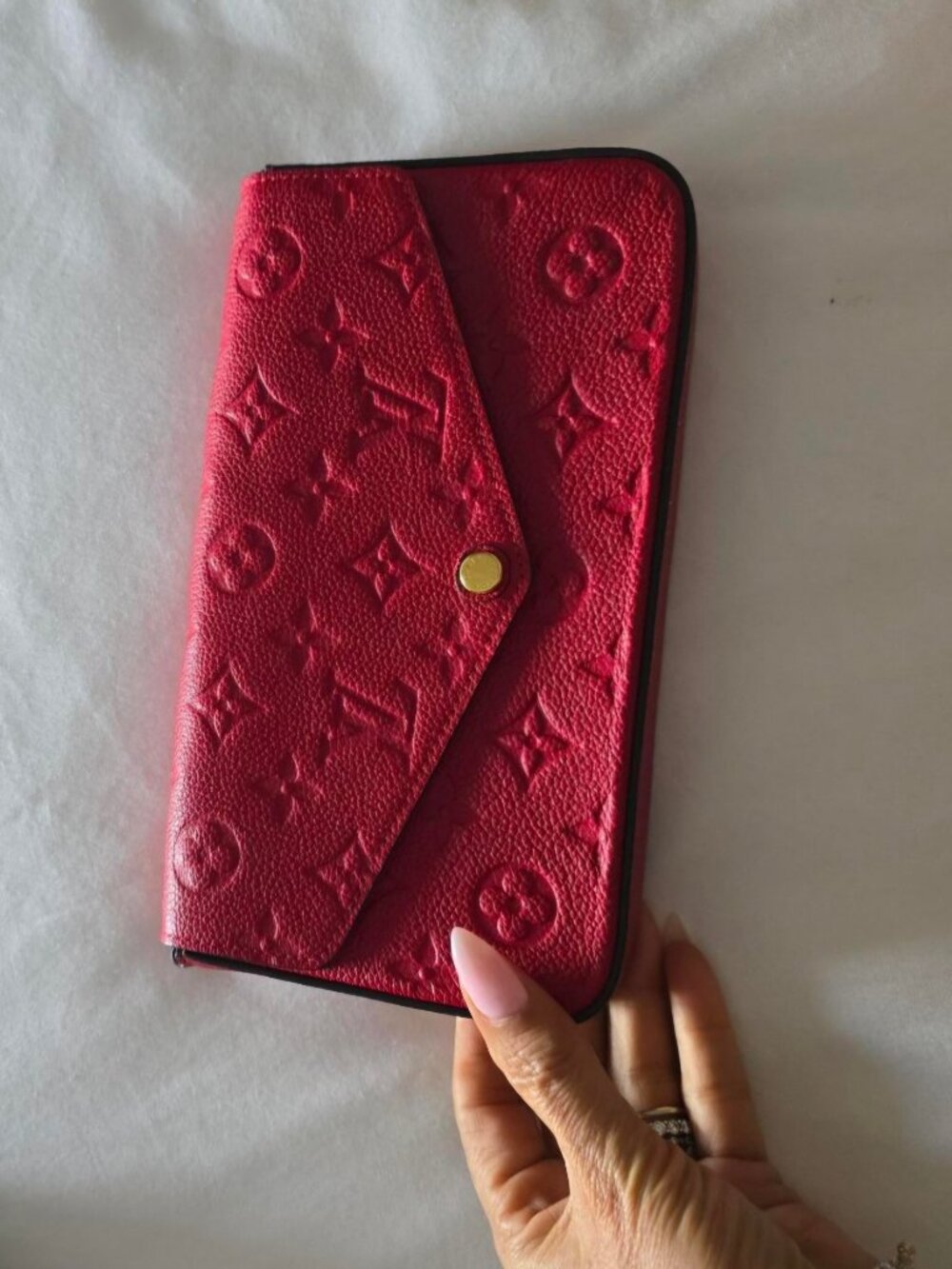 Louis Vuitton red clutch bag